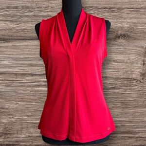 Calvin Klein Vibrant Red Sleeveless Blouse